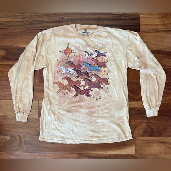 The Mountain Sun and Horse Graphic Long Sleeve Tee size 3XL - Picture 1 of 3
